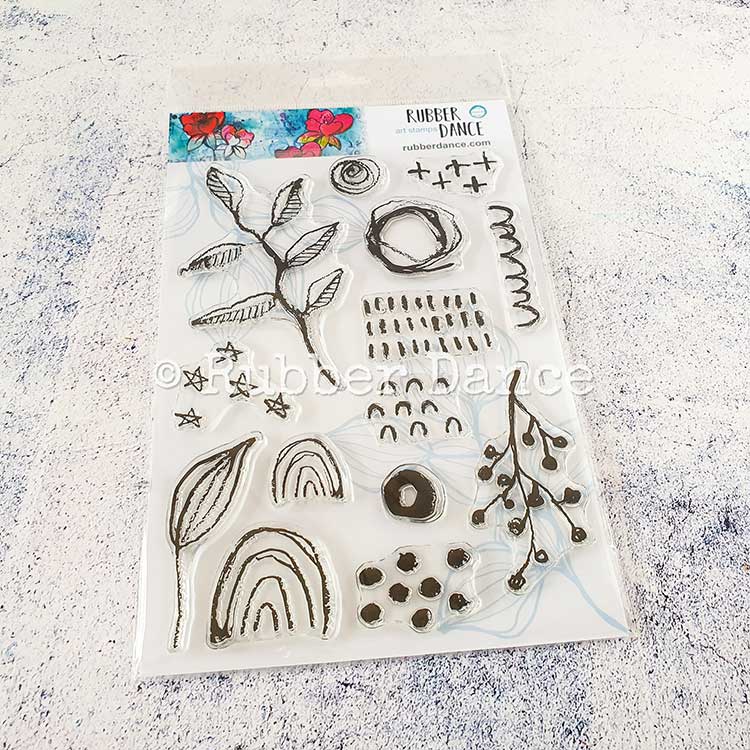Colourful ATCs with Pencil Marks Tutorial Rubber Dance Art Stamps Blog