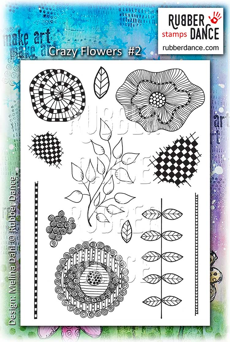 Art Journaling with Crazy Flowers – Rubber Dance Art Stamps Blog