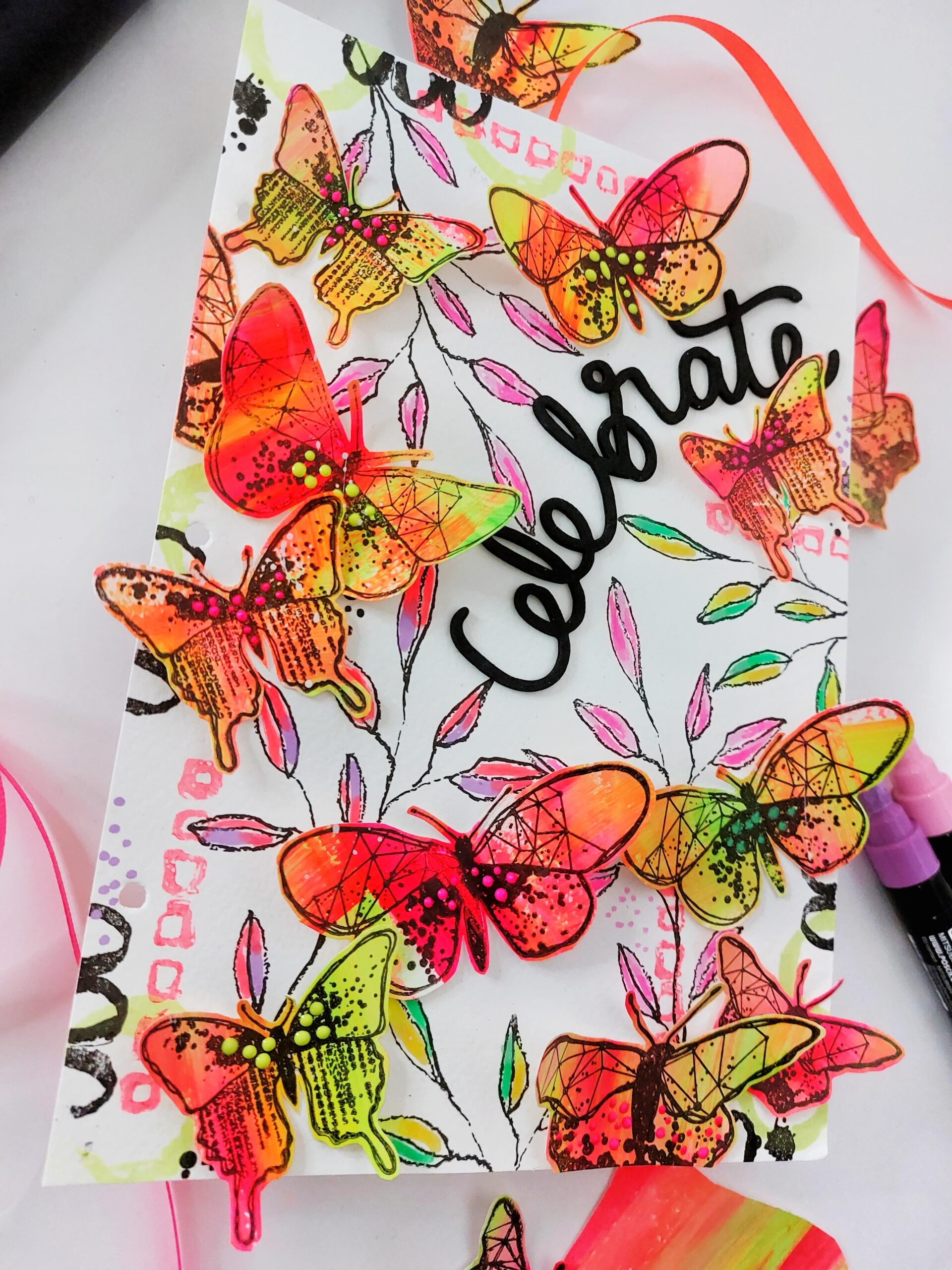 Art Journal Page Tutorial with Grungy Butterflies – Rubber Dance Art ...