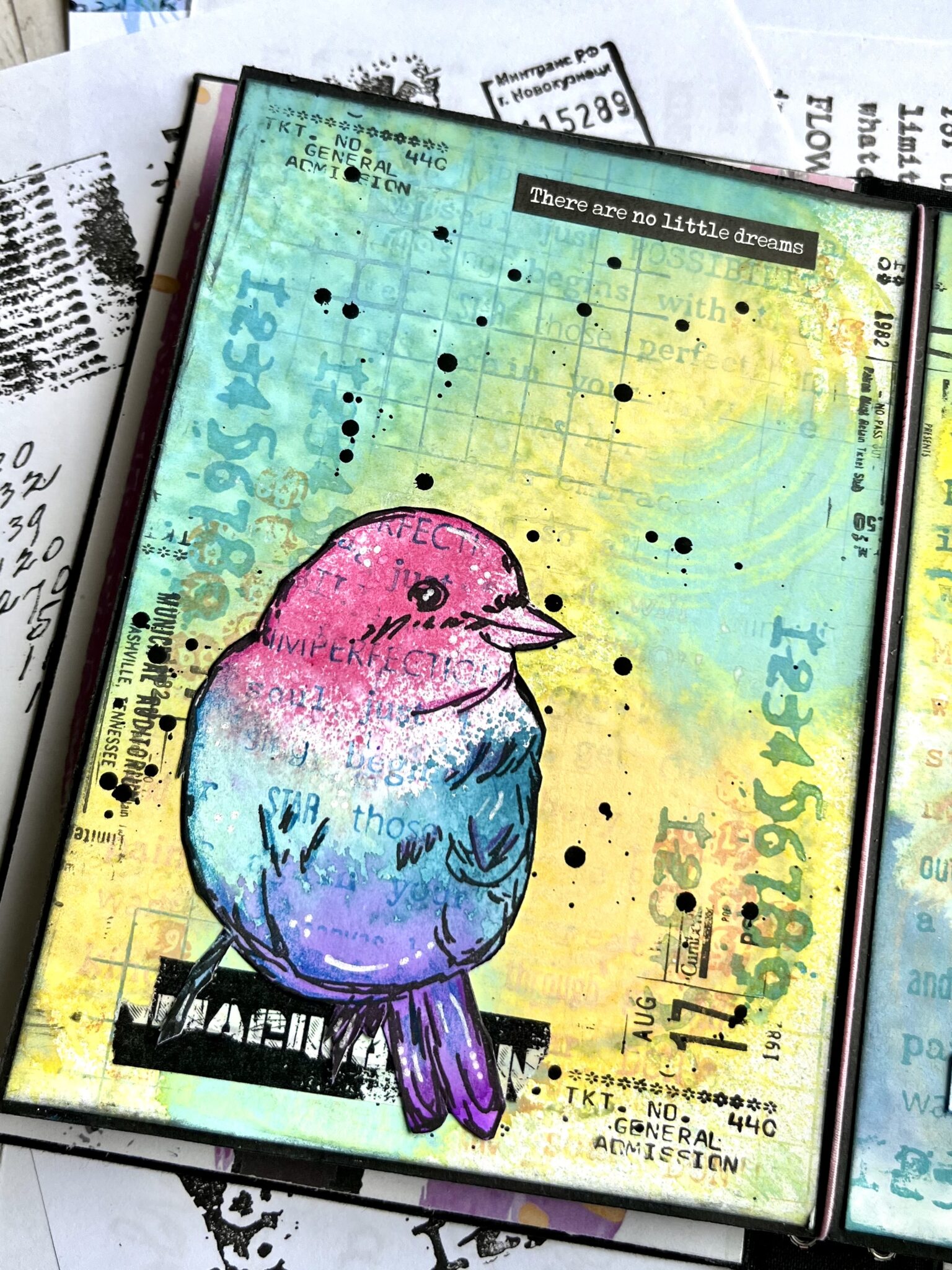 Art Journal Sketchy birds – Rubber Dance Art Stamps Blog