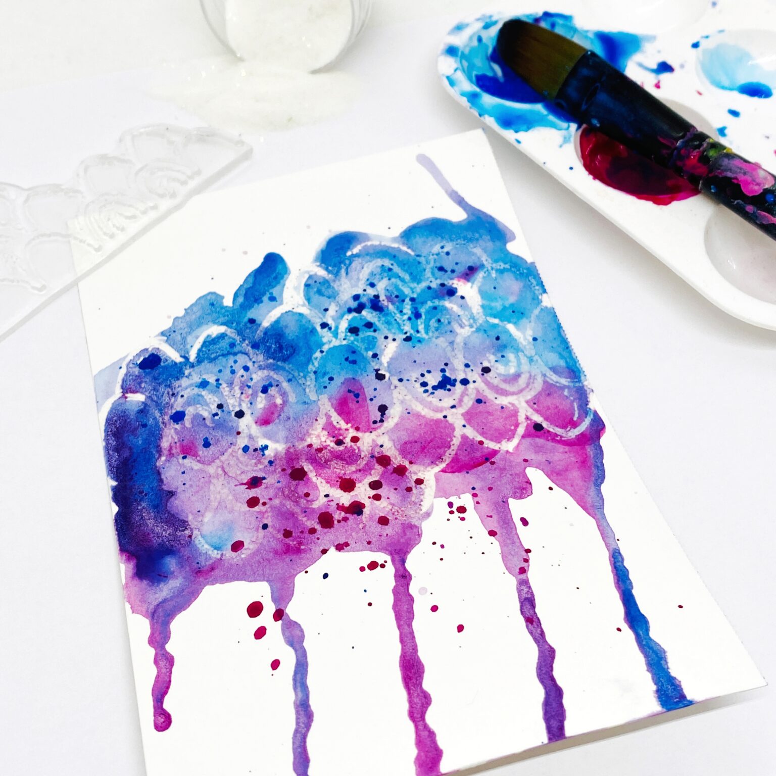 Mixed Media Card with Inky Friends – Rubber Dance Art Stamps Blog