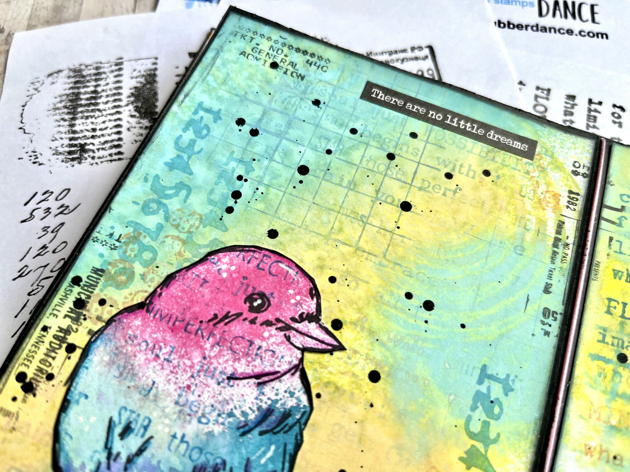 Art Journal Sketchy birds – Rubber Dance Art Stamps Blog