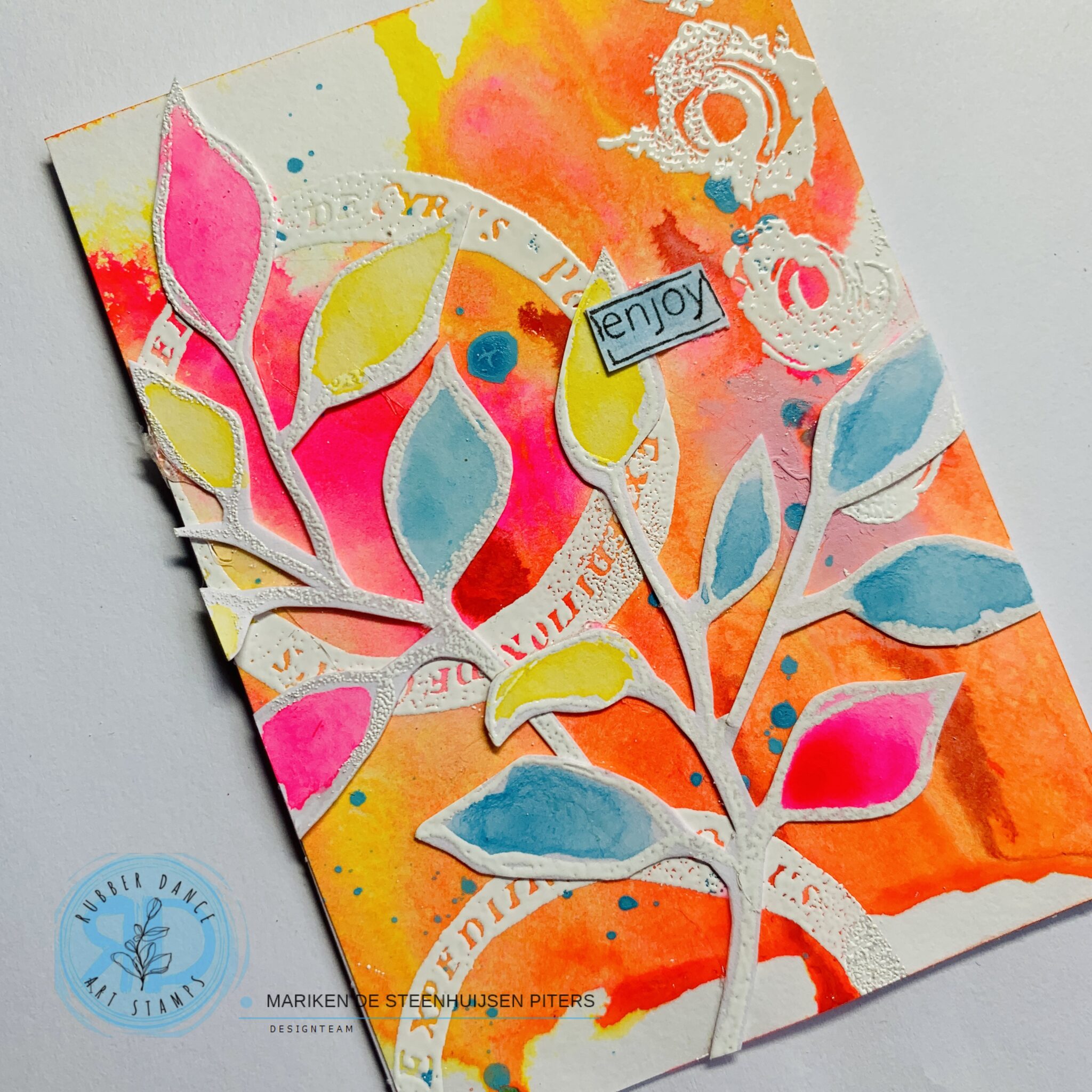Mixed Media Cards with Inky Flowers – Rubber Dance Art Stamps Blog