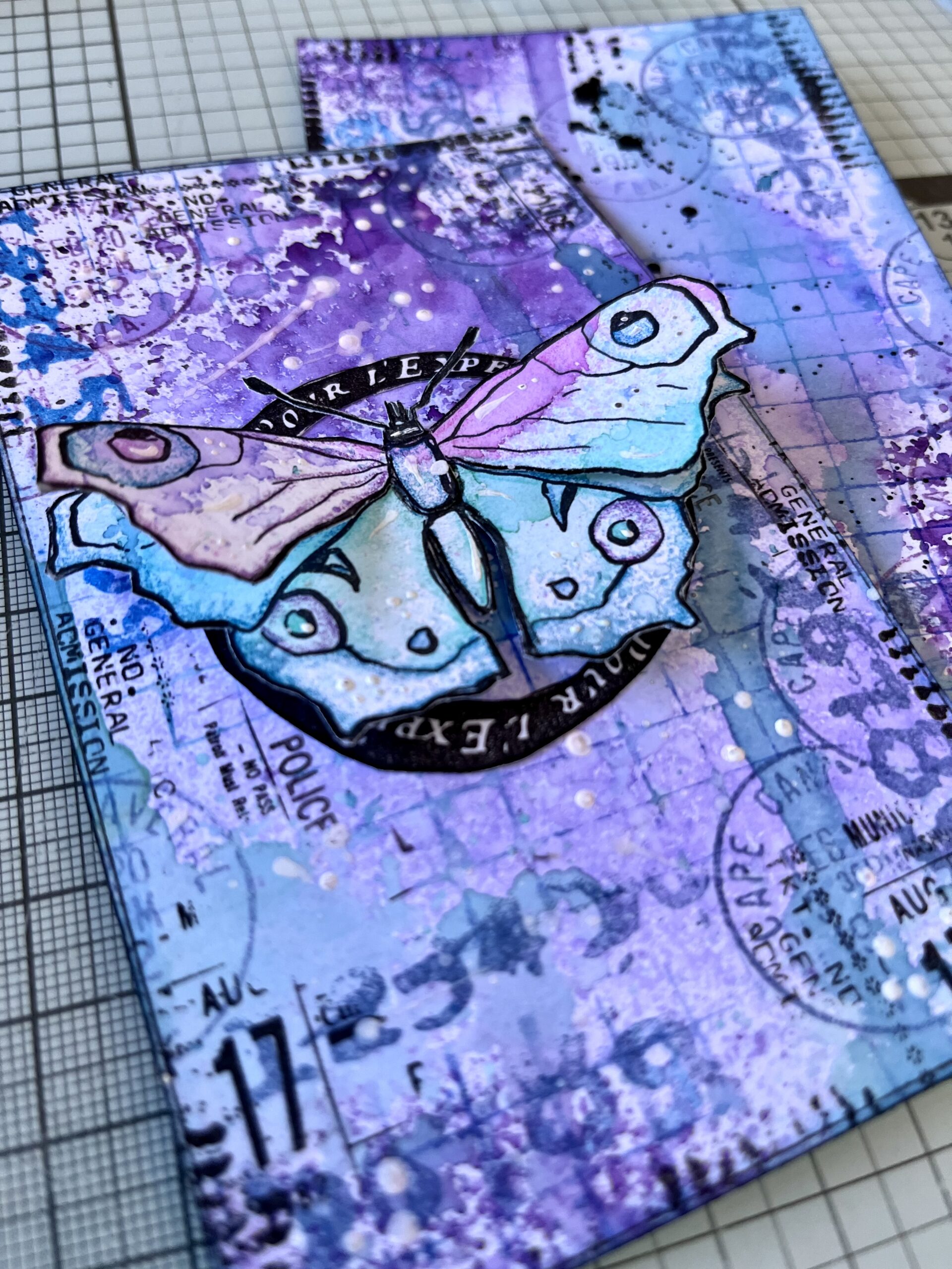 Mixed Media Cards with Inky Friends – Rubber Dance Art Stamps Blog