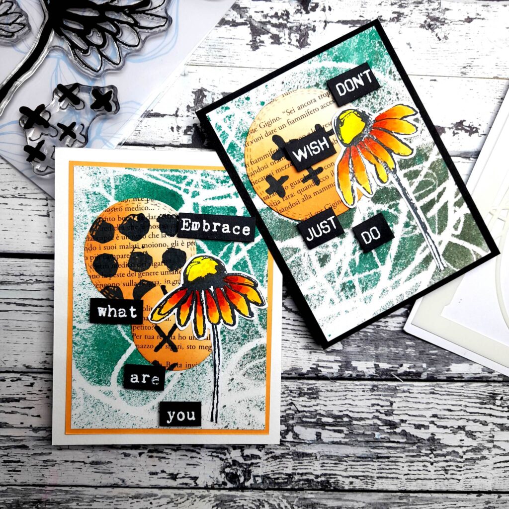 Mixed Media cards with Pencil marks 6 – Rubber Dance Art Stamps Blog