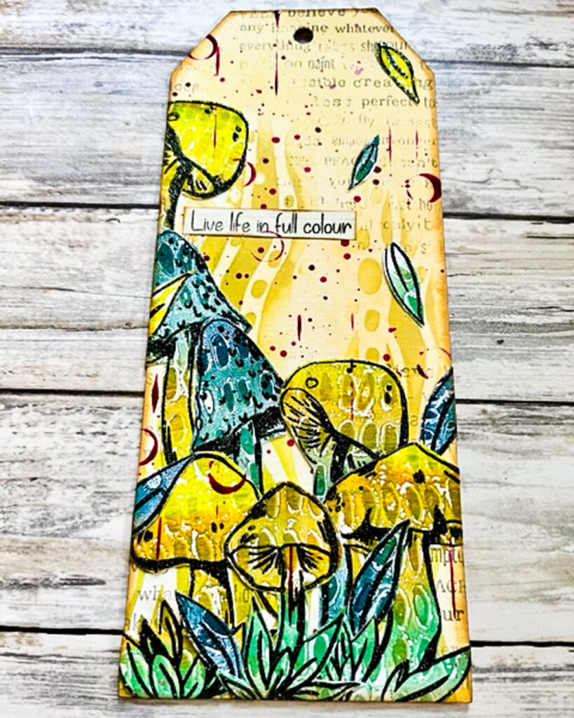 Mushroom Tag with Inky Mushrooms – Rubber Dance Art Stamps Blog