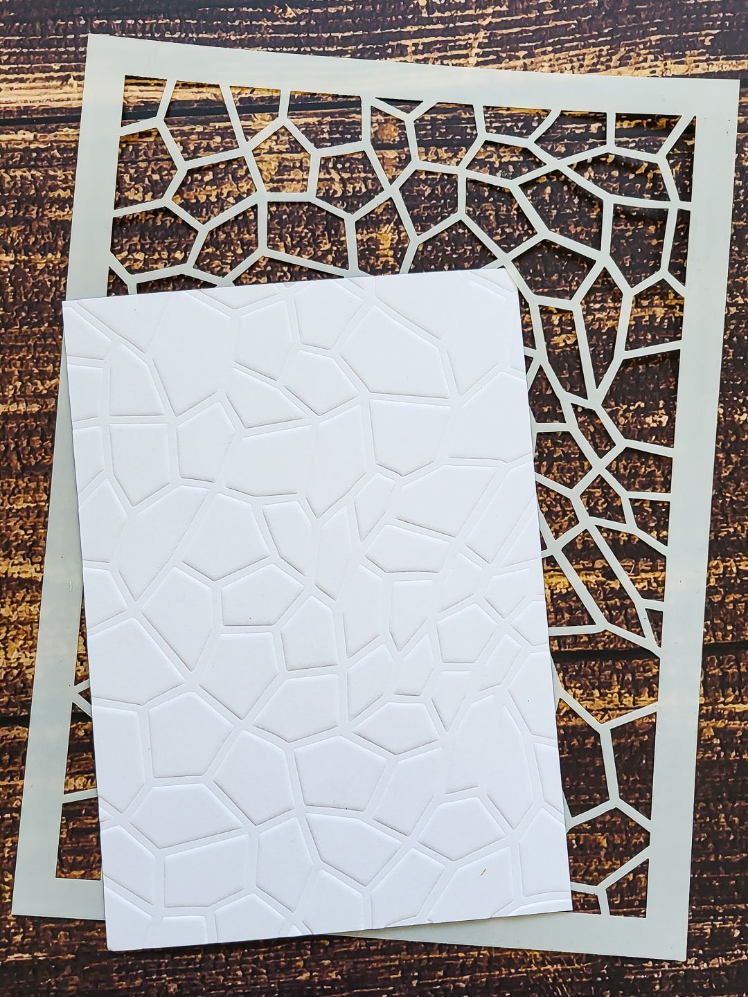 Autumnal Greeting Cards Dry Embossing with Stencils Rubber Dance