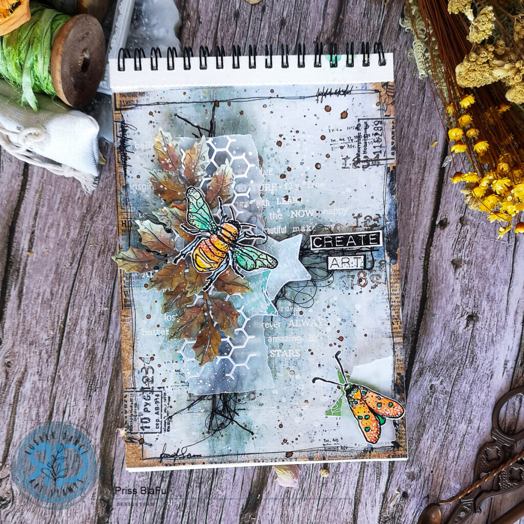Art Journal Page Tutorial with Inky Friends – Rubber Dance Art Stamps Blog