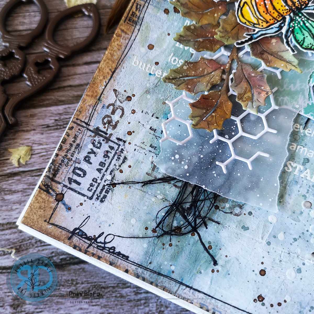 Art Journal Page Tutorial with Inky Friends – Rubber Dance Art Stamps Blog