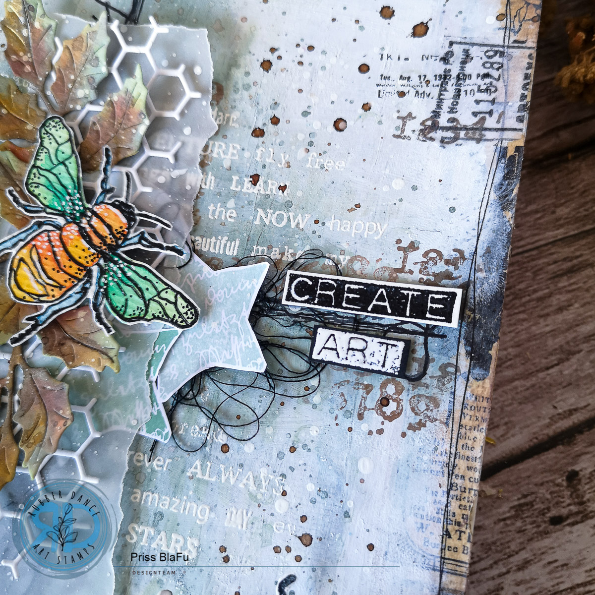 Art Journal Page Tutorial with Inky Friends – Rubber Dance Art Stamps Blog