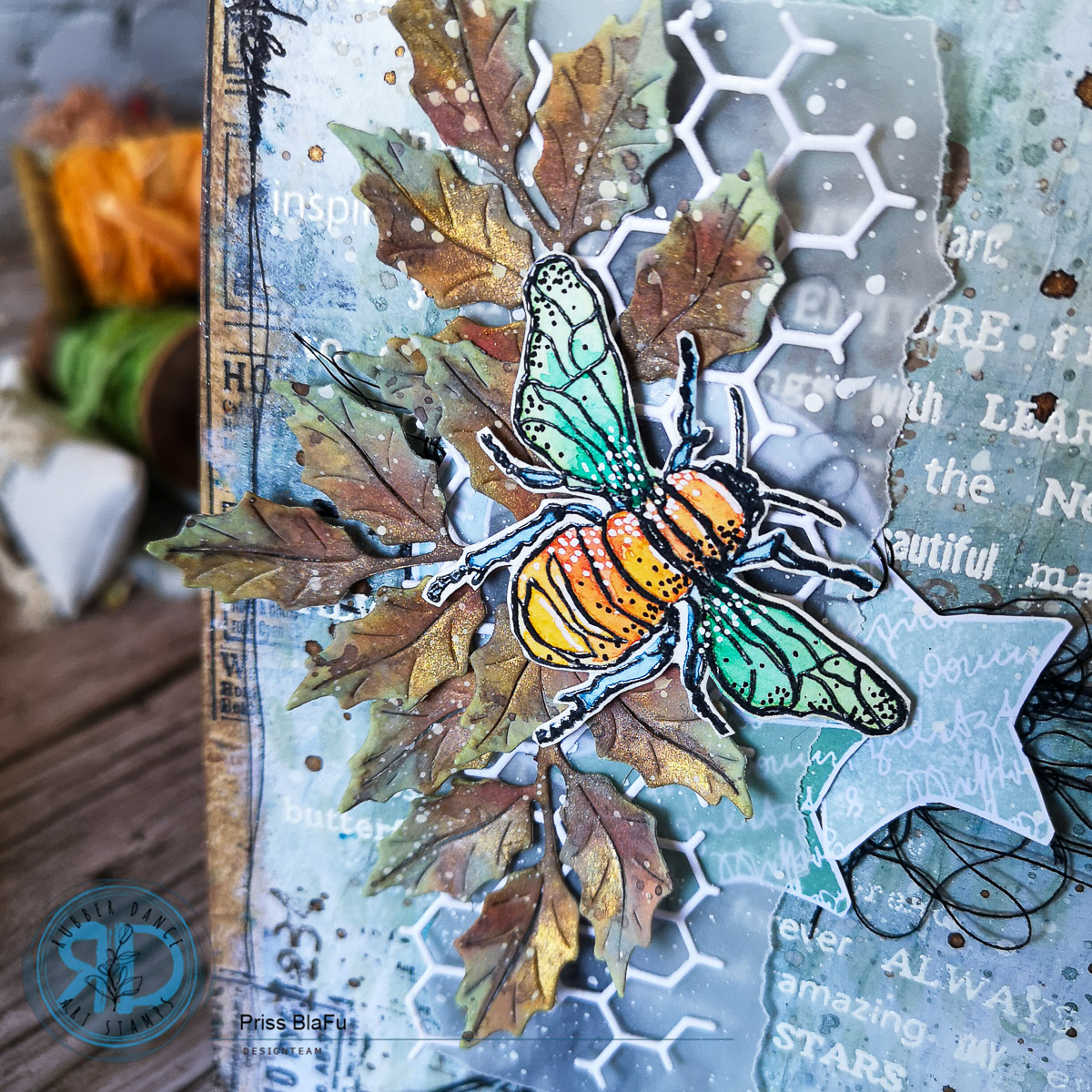 Art Journal Page Tutorial with Inky Friends – Rubber Dance Art Stamps Blog
