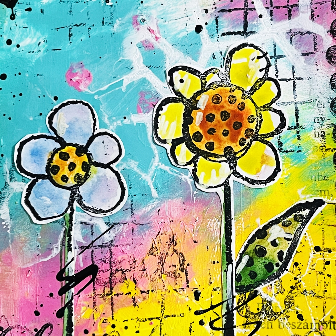 Art Journal Tutorial with Pencil Marks 4 Rubber Dance Art Stamps Blog