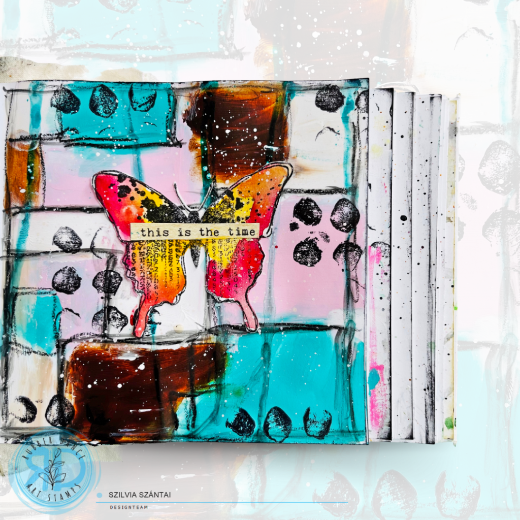 Art Journal Page with Grungy Butterflies – Rubber Dance Art Stamps Blog