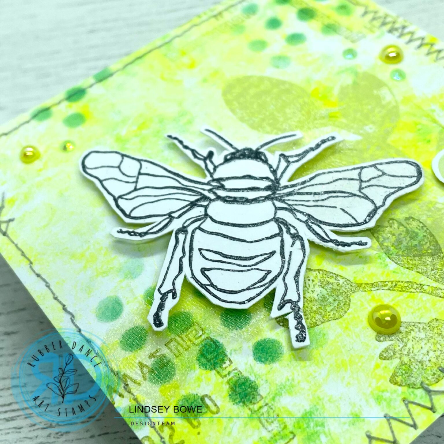 Inky Friends Page – Mixed Media Tutorial – Rubber Dance Art Stamps Blog