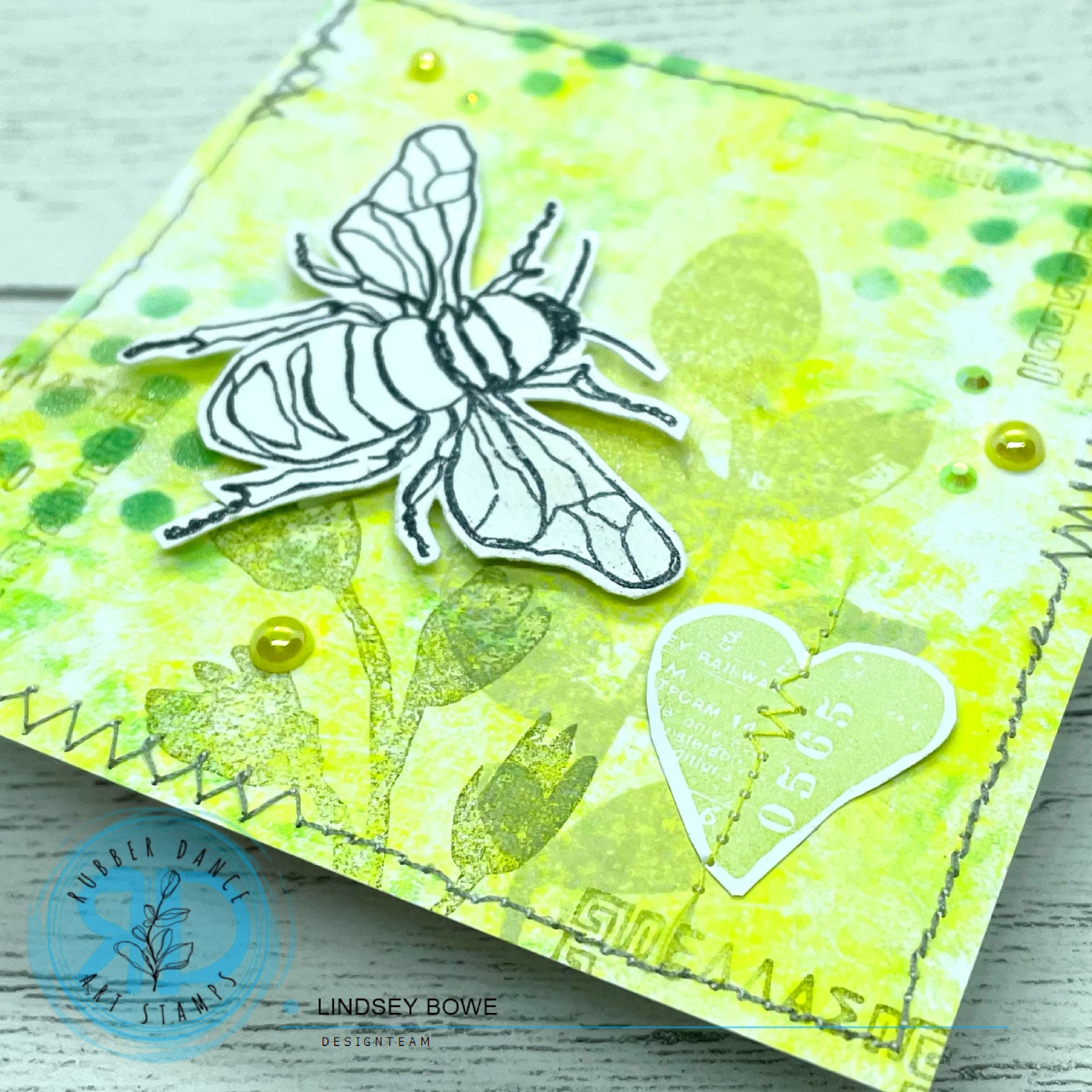 Inky Friends Page – Mixed Media Tutorial – Rubber Dance Art Stamps Blog