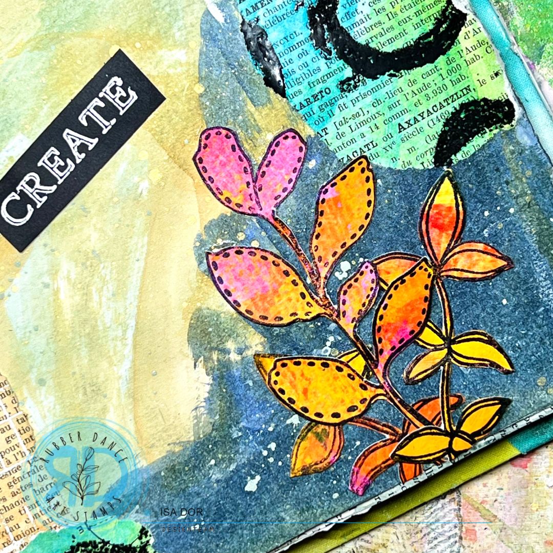 Art Journal Page & Emboss Stamping Resist Technique – Rubber Dance Art ...