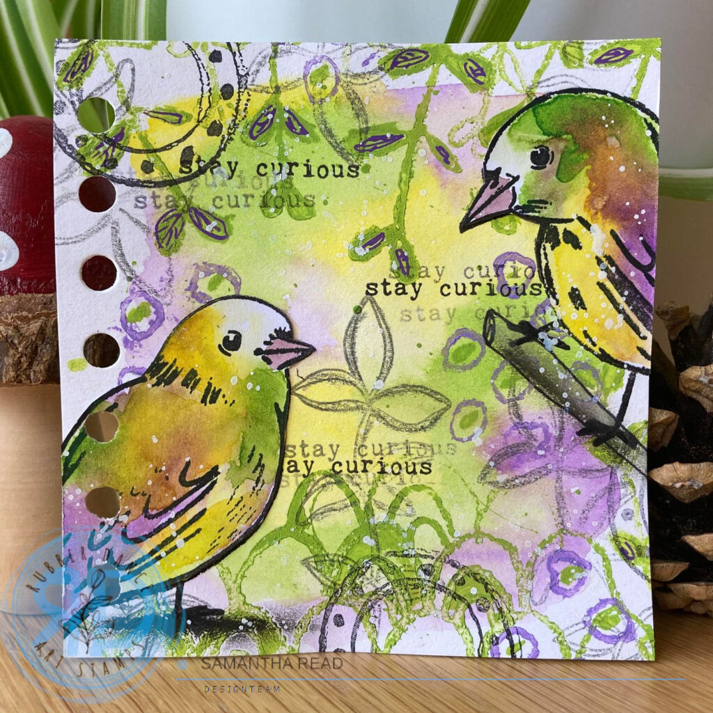 Art Journal Page Tutorial with Sketchy Birds – Rubber Dance Art Stamps Blog