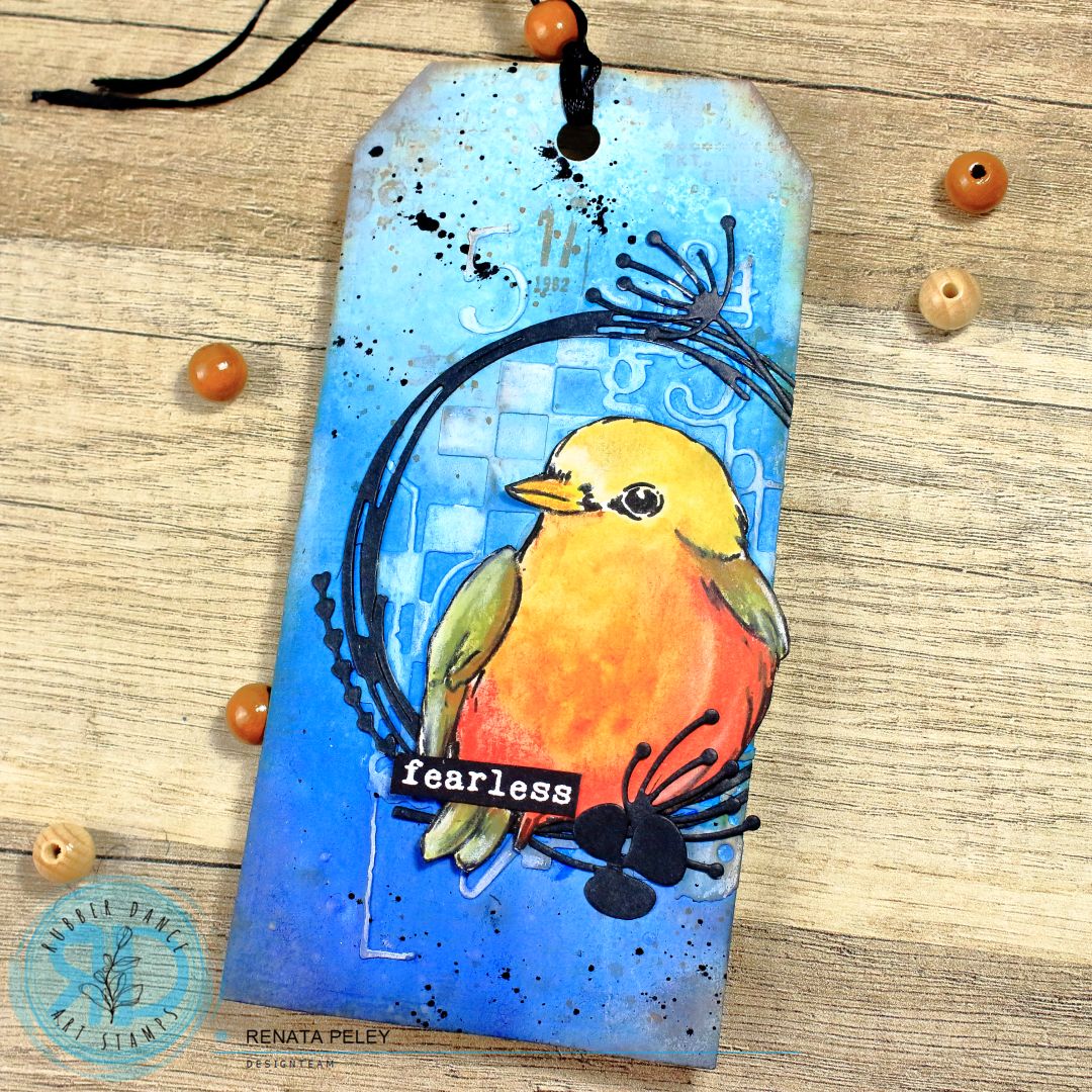 Mixed Media Tags with Sketchy Birds and Distress Oxide Sprays – Rubber ...