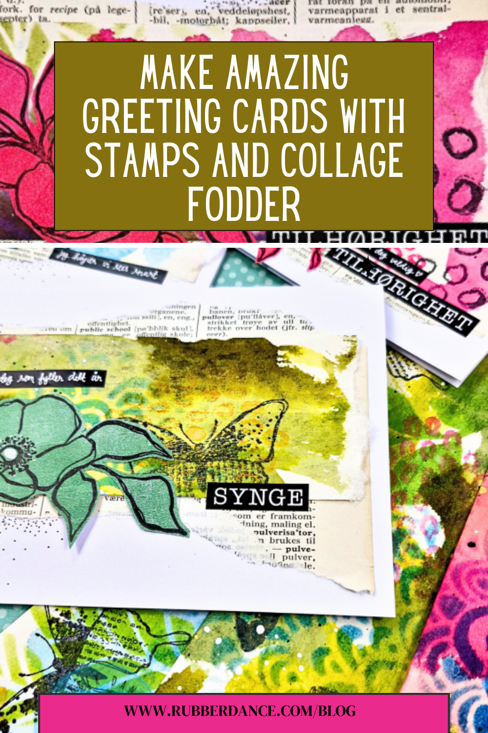 Mixed Media Cards with Inky Flowers – Rubber Dance Art Stamps Blog