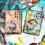 Mixed Media Journal Cards with Collage Fodder and Butterflies rdblog-119