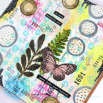 Layered Mixed Media Art Journal Page with Stencil Background SannaLippert_RD_beautifulselfAJ_detail3_IG