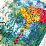 Working with residue papers - Mixed Media Card SannaLippert_RD_vielegruesse_detail2_IG