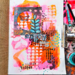 Layered Art Journal Page with Collage Leaves AJ010426-1-2