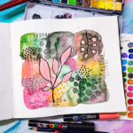 Abstract Watercolor & Mixed Media - Art Journal Page Tutorial Unbenannt-4