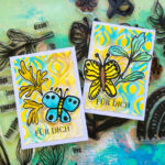 Cute Greeting Cards with Stencil Background using Distress Oxides RD090526-3